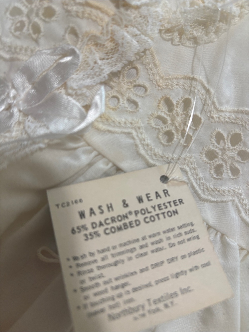 Baby Girl Ivory Lace Eyelet Dress & Bonnet Set | Northbury Textiles | NWT - Picture 7 of 13